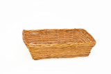 15in Long Half Willow Rectangular Basket Tray - Honey