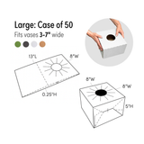 Pop Up Floral Delivery Box - White (Large, 50pk)