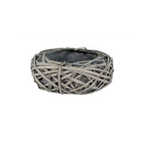 8in Wide Birds Nest Basket - Greywash