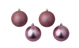 100mm Plastic Ball Ornament (Set of 4) - Pink