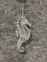 5in Seahorse Ornament with Hanger - Clear Acrylic
