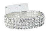 Rock Candy Stretch Wristlet - Crystal Silver