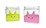 5in Bunny Cube Glass Vases (Assorted)