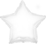 18in Star Foil Balloon (5pk) - White