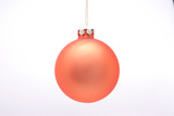 100mm Glass Satin Ball Ornament (Set of 4) - Tangerine