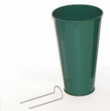 8in Tall Metal Cemetery Can