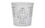 6.75in Wide Embossed Tin Pot Cover
