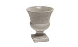 8in Tall Newcastle Classic Cement Urn - Whitewash