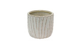 4.5in Wide Knot Ceramic Pot - Cream