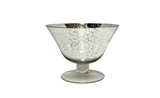 5.5in Tall Ava Mercury Glass Compote - Silver