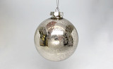 75mm Shiny Glass Mercury Ball with Hanger (Set of 6)