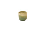 4.7in Wide Fleck Ceramic Pot - Cream & Green