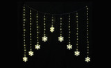 51x47in Snowflake Curtain Lights, 170 LED - Warm White