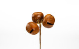 45mm Ding Dong Ornament Trio on 10in Stem - Rusty
