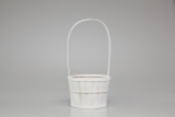 6.5in Wide Splitwood Bamboo Basket - White