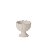4.5in Wide Meryl Ceramic Compote - White
