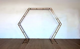 11ft Wide Metal Hexagonal Arch with Open Bottom
