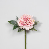 13in Snow Frosted Peony - Cream Pink