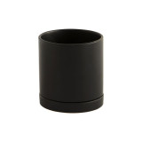 5in Wide Romey Ceramic Pot  - BLACK