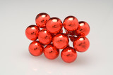 20mm Shiny Glass Ball on Stem -- Red