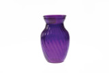 8in Tall Glass Swirl Vase - Purple