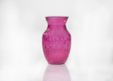 8in Tall Glass Swirl Vase - Rose