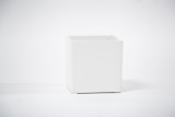 5in Square Ceramic Cube - Matte White