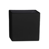 6in Long Square Ceramic Cube - Matte Black