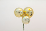 40-60mm Plastic Cluster Ball Pick x3 (Bag of 6) - Shiny Gold