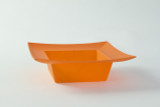 9x9in Square Plastic Bowl - Tangerine