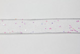 #3 Fancy Flash WE Ribbon (25yd) - White Irridescent