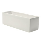 12in Long Urban Rectangular Ceramic Planter - Matte White