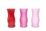 9.75in Tall Rose Glass Vase - Frosted Valentine (Assorted)