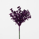 8in Glitter Boxwood Pick (Bag of 12) - Purple