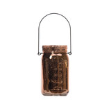 6.5in Tall Mercury Glass Mason Jar with Hanger - Copper