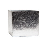 5.5in Posh Cube Cement Planter - Silver Foil