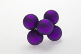 30mm Glass Balls on Stem (Box of 72) - Matte Purple