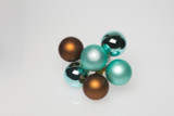 30mm Glass Balls on Stem (Box of 72) - Tiffany Aqua Chocolate Mix