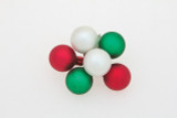 30mm Glass Balls on Stem (Box of 72) - Holiday Mix