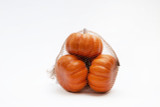 Faux Mini Pumpkins in Net Bag (4pk) - Orange