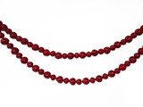 6ft Long Wood Bead Berry Garland - Red