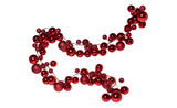 10ft Mixed Ball Garland - Matte and Shiny Red