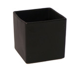 4.5in Ceramic Cube - Matte Black