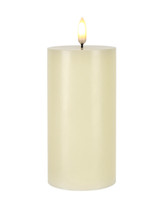 3x6in Patria LED Pillar Candles - Ivory