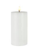 3x6in Patria LED Pillar Candles - White