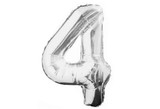 34in Silver Foil Number Balloon - 4