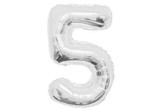 34in Silver Foil Number Balloon - 5