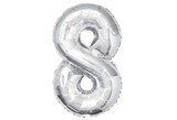 34in Silver Foil Number Balloon - 8