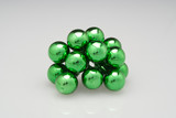 20mm Shiny Glass Ball on Stem - Emerald
