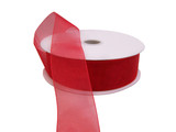 #9 Monofilament Organza Ribbon (100yd) - Red